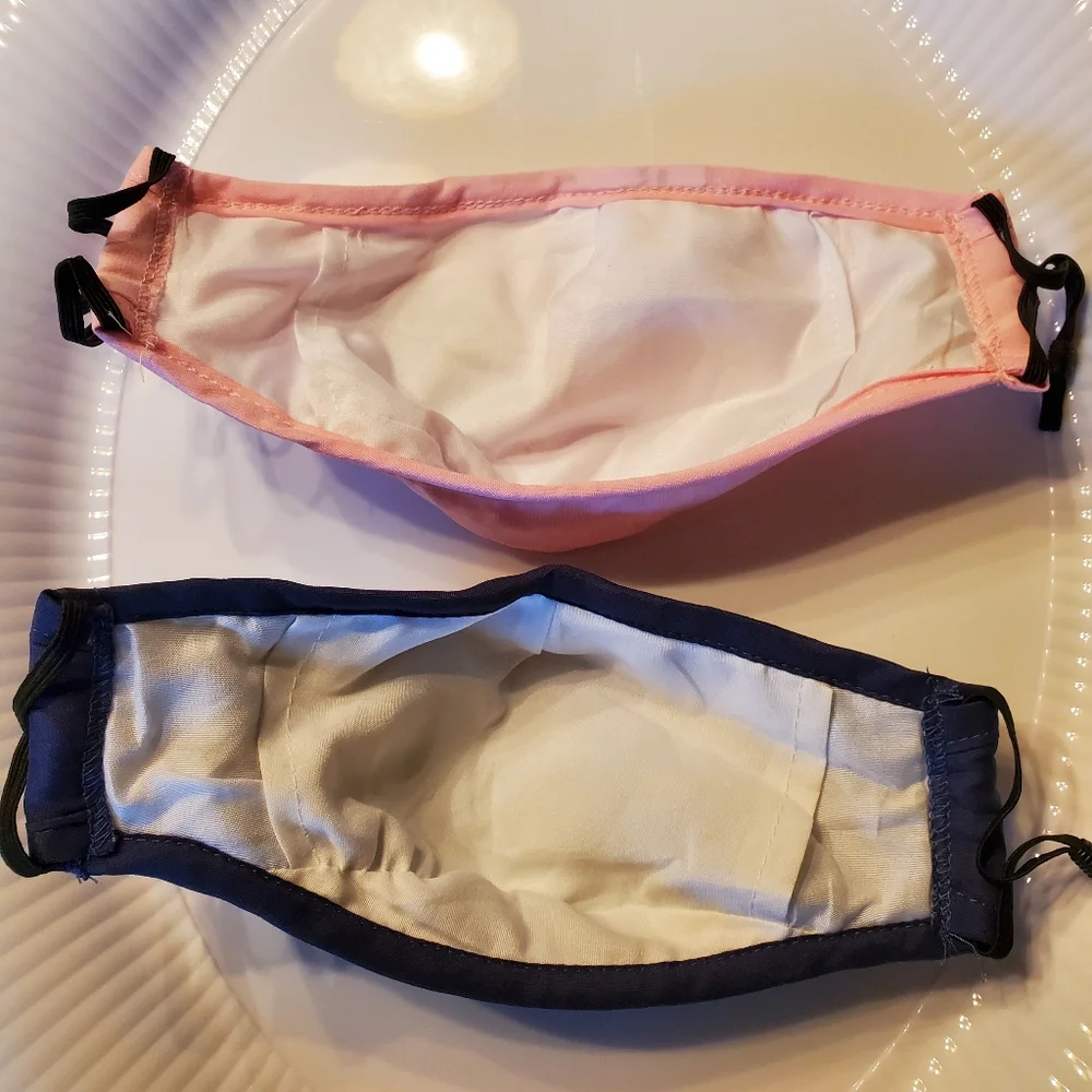 Face Mask Set of 2 with Filter Pocket & Breathing Valve